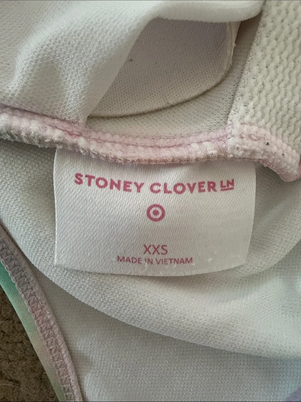 Stoney Clover Lane White Swimwear with Pastel Trim